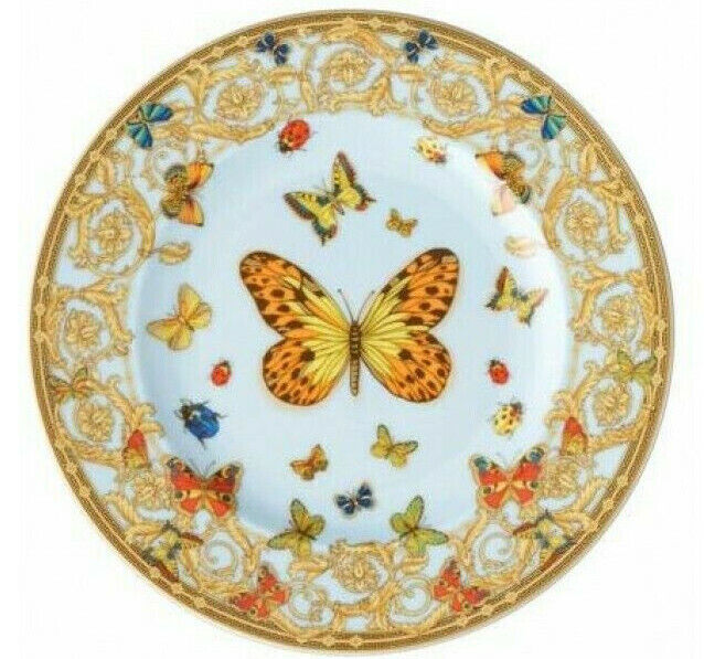 VERSACE BY ROSENTHAL BUTTERFLY GARDEN BREAD&BUTTER PLATE #409609-10218 BRAND NIB