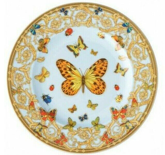VERSACE BY ROSENTHAL BUTTERFLY GARDEN BREAD&BUTTER PLATE #409609-10218 BRAND NIB